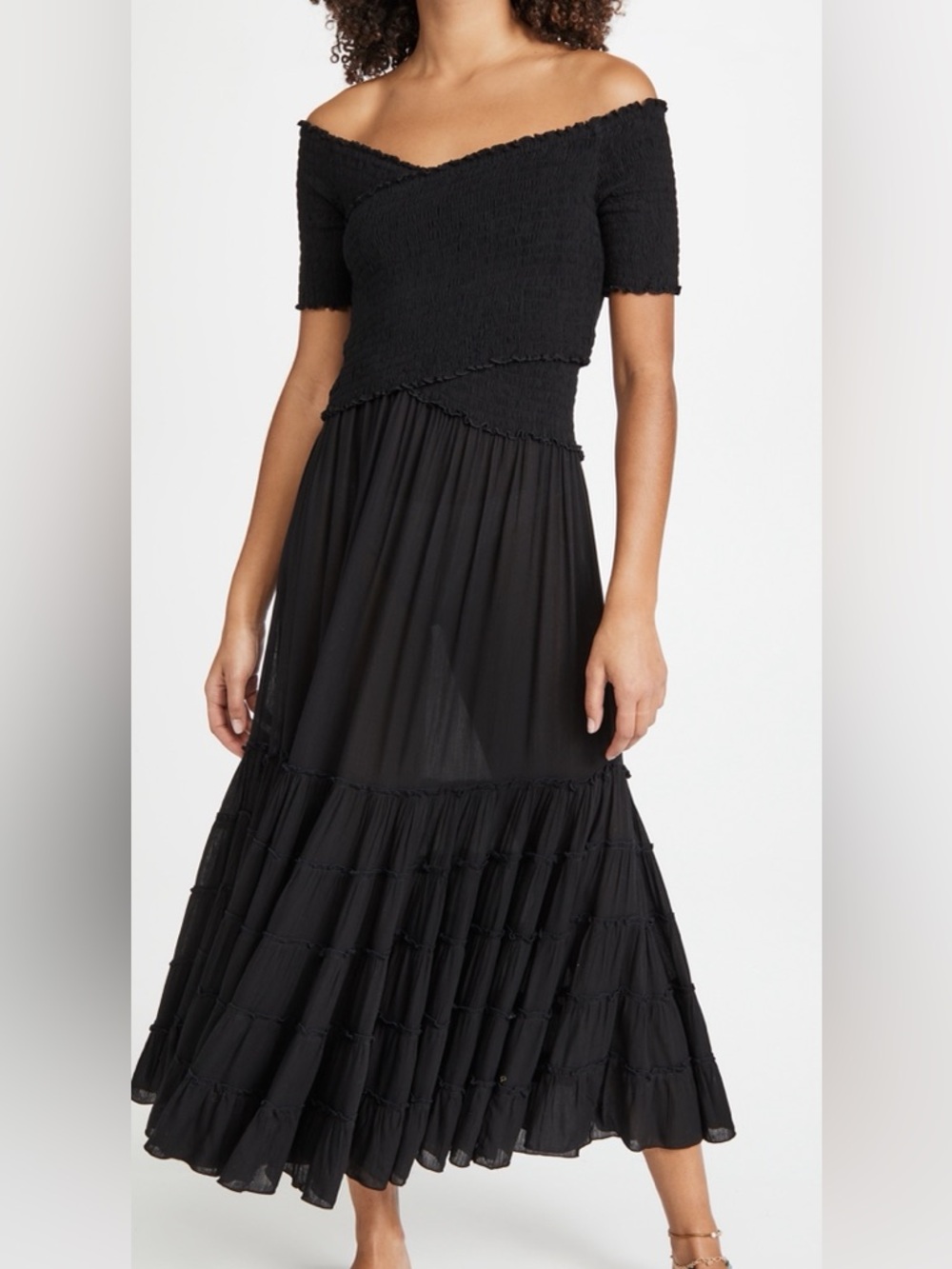 Poupette St. Barth Soledad Black Dress - Size M